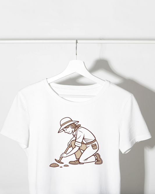 Archéologue en Action | Style Retro SVG | Exploration Historique