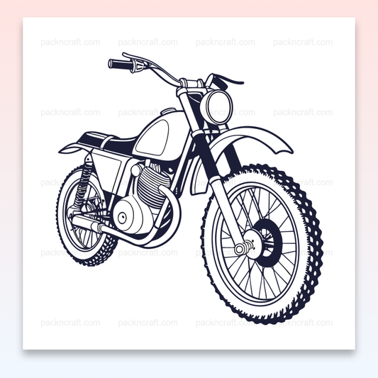 Illustration vintage de moto, parfaite pour déco et papeterie.