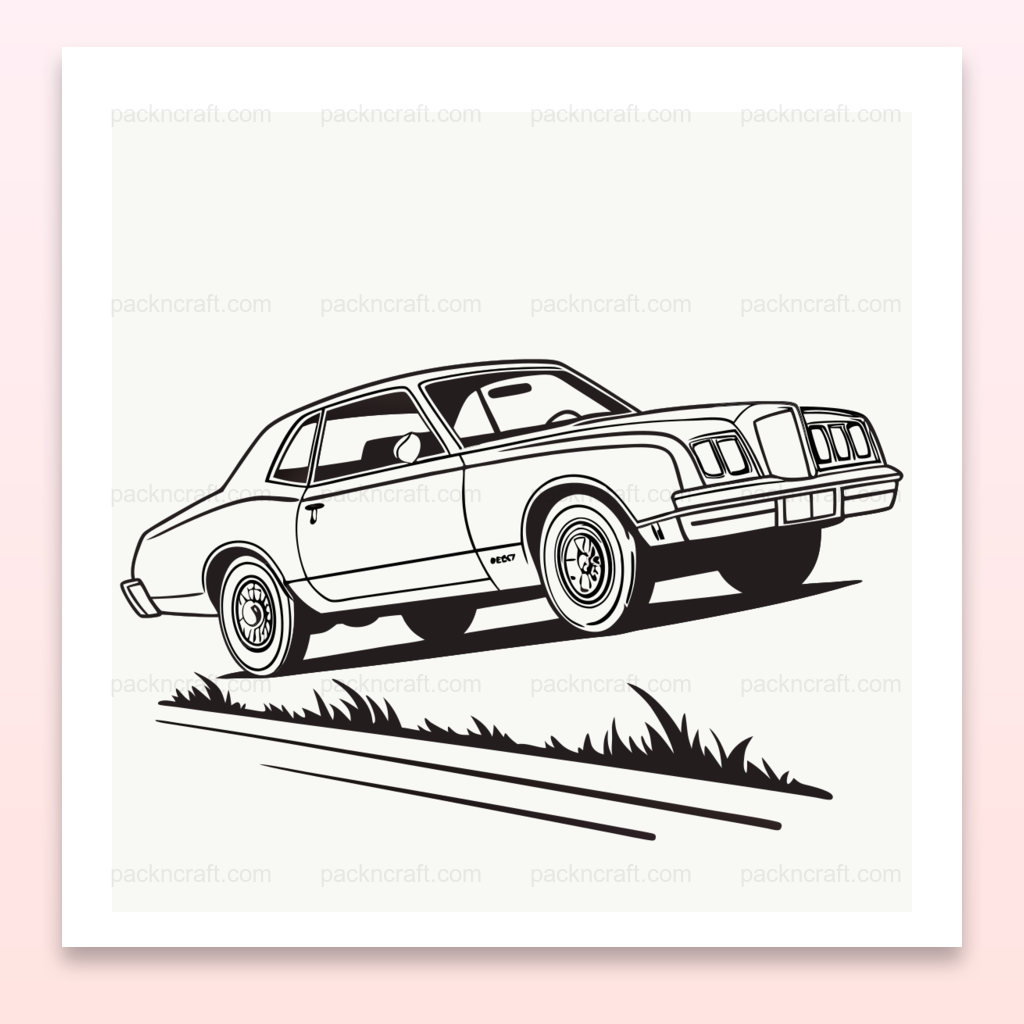 Illustration vectorielle de l'Oldsmobile Cutlass rétro pour projets DIY et déco.