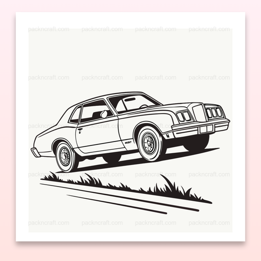 Illustration vectorielle de l'Oldsmobile Cutlass rétro pour projets DIY et déco.