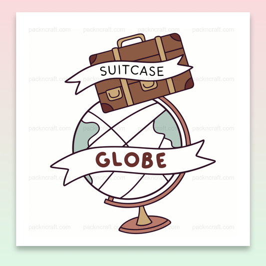 Illustration vectorielle de valise sur globe pour projets DIY et voyages