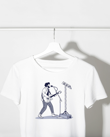 Chanteur passionné | Style épuré SVG | Ambiance concert