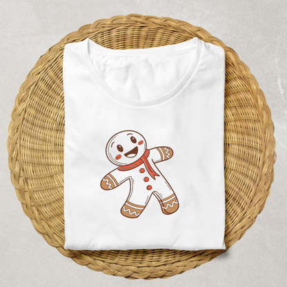 T-shirt joyeux avec bonhomme pain d'épices festif pour Noël