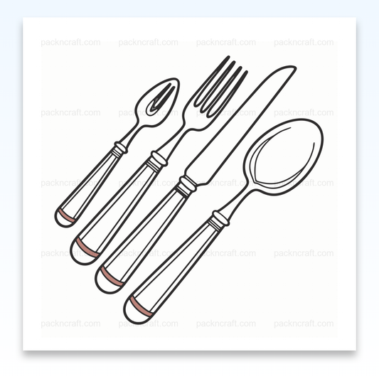 Illustration de couverts élégants pour projets créatifs en SVG.