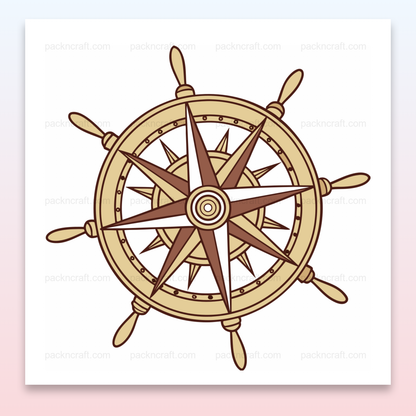 Illustration de barreau de navire vintage en style vectoriel, idéale pour déco maritime.