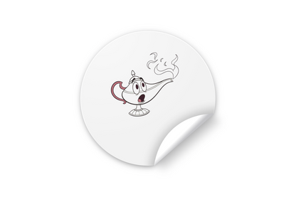 Sticker avec lampes enchantées style cartoon, idéal pour une ambiance magique