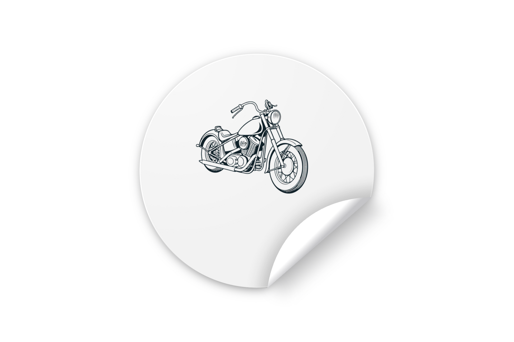 Sticker intemporel de Harley Panhead pour projets créatifs.