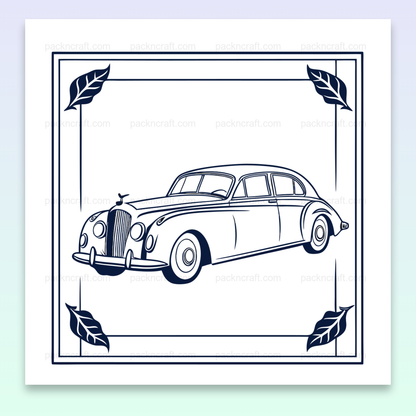 Dessin numérique de Bentley vintage avec cadre élégant, idéal pour déco., Illustration véhicule classique Bentley dans un cadre, parfait pour papeterie., Bentley de collection illustrée sur un mug pour les passionnés d'automobile., Design de Bentley sur un t-shirt, style rétro chic pour vêtements., Autocollant voiture Bentley vintage, parfait pour décoration DIY.