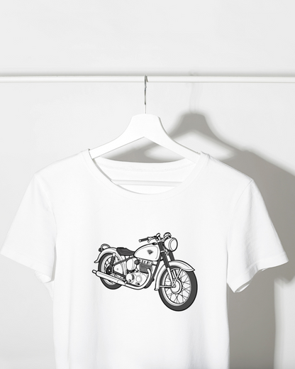 Motif vintage de Norton Dominator 1952 sur T-shirt, idéal pour les amateurs de mécaniques anciennes