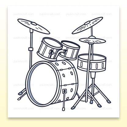 Illustration vectorielle de batterie, idéale pour projets musicaux et déco.