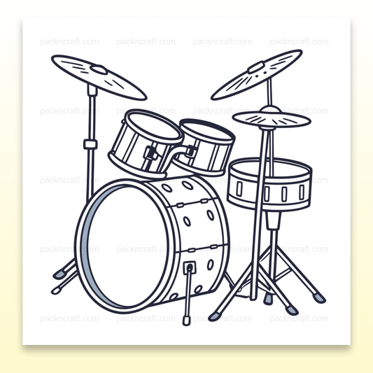 Illustration vectorielle de batterie, idéale pour projets musicaux et déco.