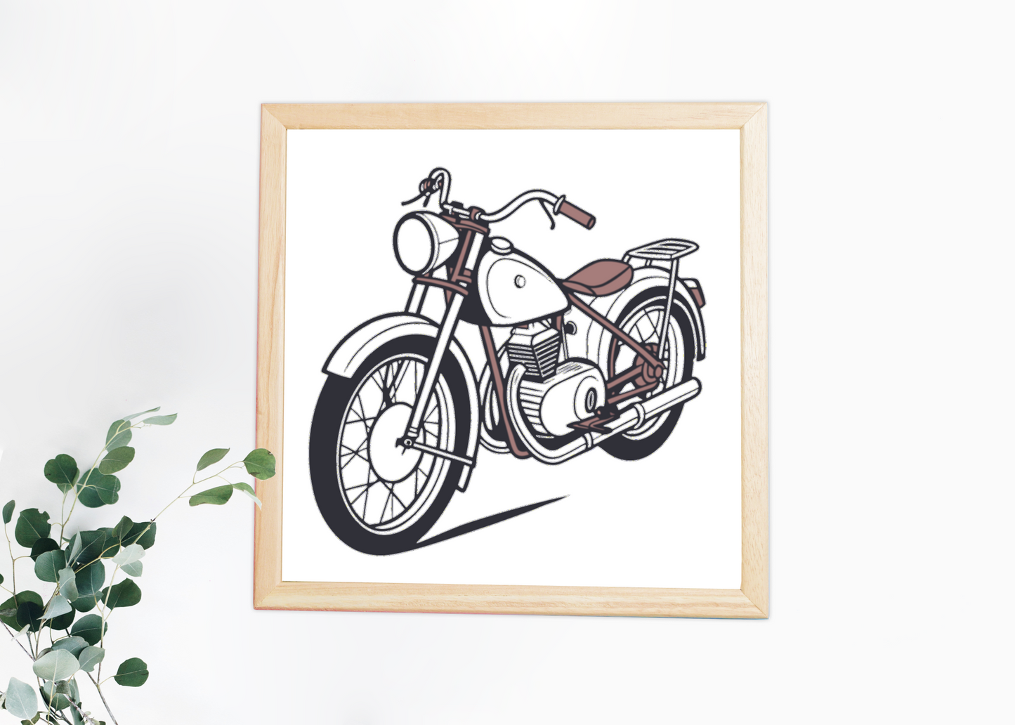 Cadre déco moto vintage, enrichit tout intérieur rétro