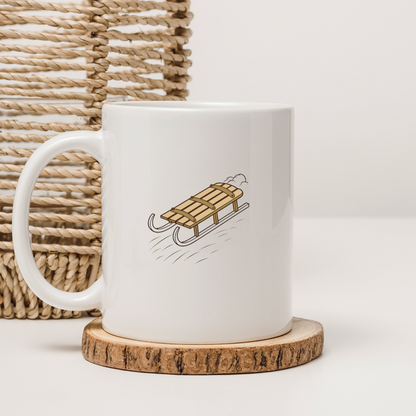 Mug avec luge animée, ambiance hivernale magique