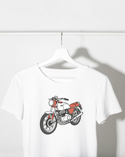 T-shirt vintage avec dessin de la Laverda 750SF pour motards.