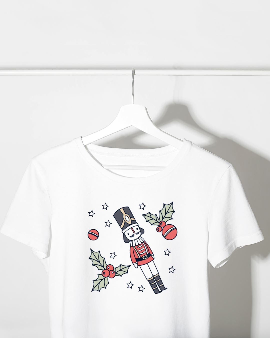 T-shirt avec motif vintage de Casse-Noisette pour des fêtes joyeuses et magiques