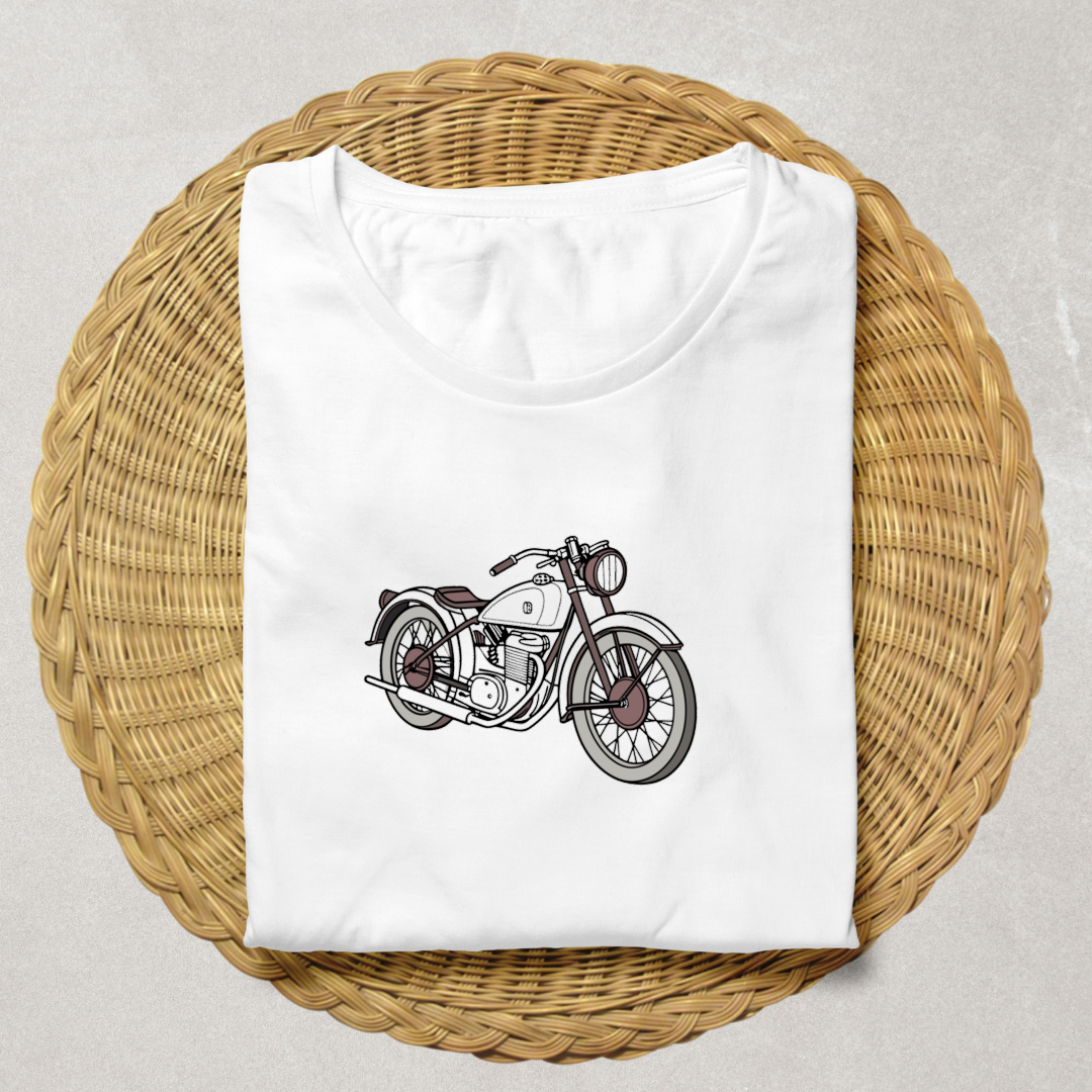 T-shirt avec illustration de la moto Rudge Ulster, vintage.