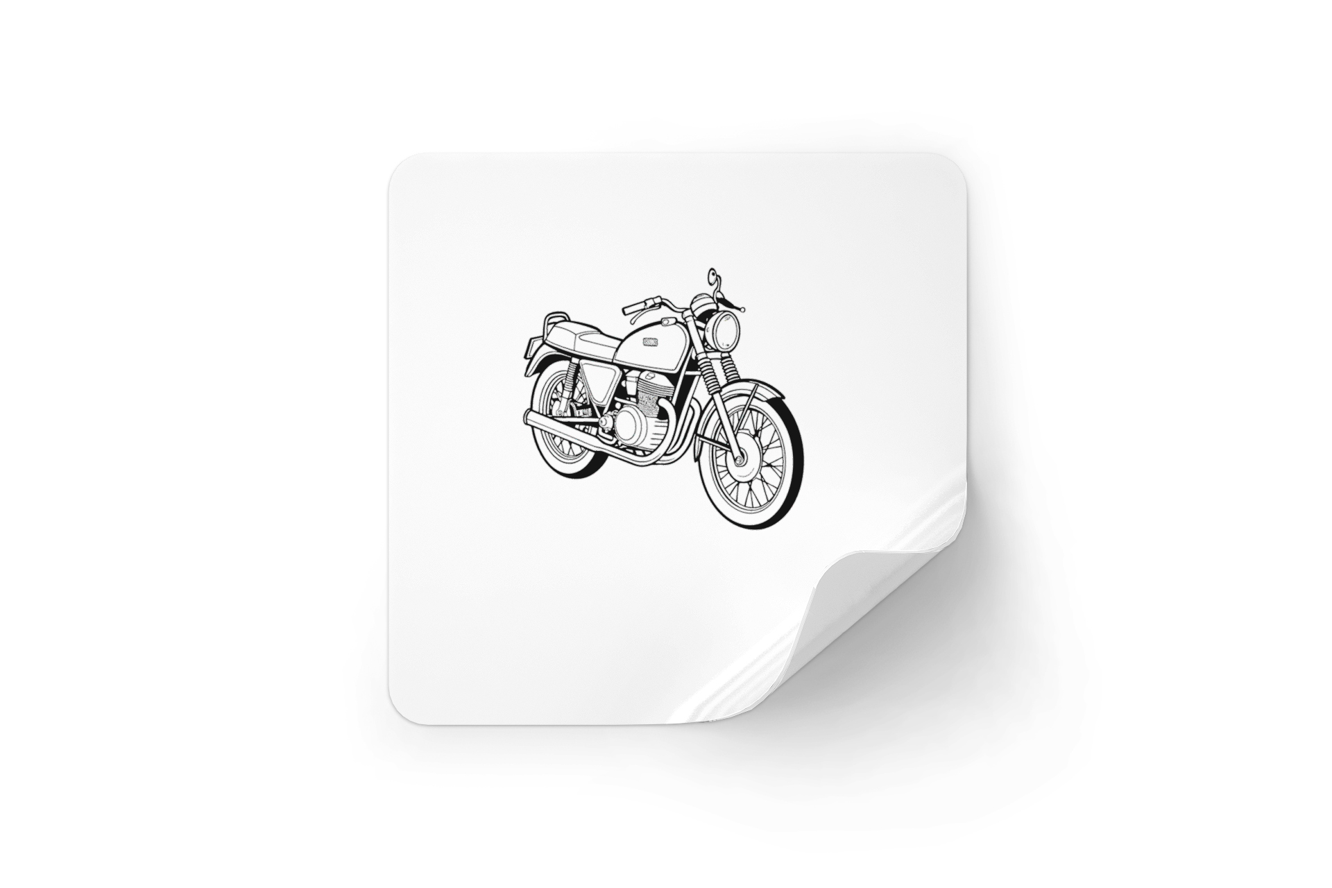 Design de sticker Kawasaki H1 Mach3, idéal pour fans de moto classique.