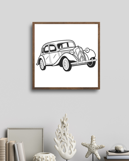 Citroën Vintage | Art SVG Rétro | Thème Voiture