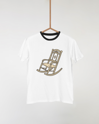 T-shirt avec design de chaise à bascule vintage pour un look rétro élégant