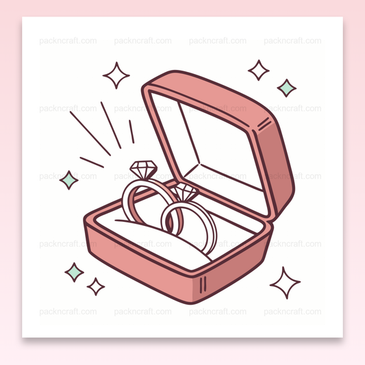 Illustration de boîte à alliances pour projets DIY