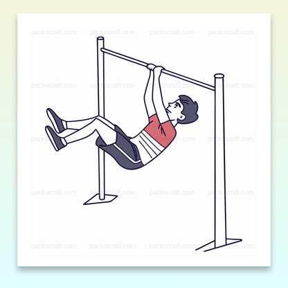Illustration dynamique d'un garçon à la barre fixe pour projets sportifs et éducatifs