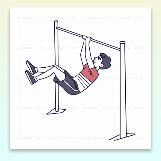 Illustration dynamique d'un garçon à la barre fixe pour projets sportifs et éducatifs