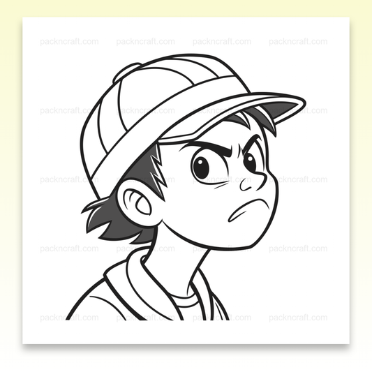 Illustration de garçon frustré en style doodle pour projet éducatif et créatif