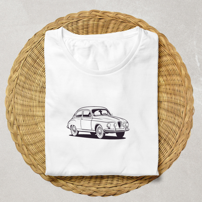 T-shirt avec design de voiture ancienne, style rétro