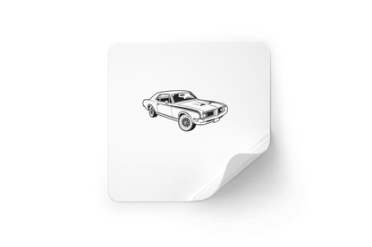 Sticker numérique du Mercury Cougar 1967 pour amateurs de voitures.