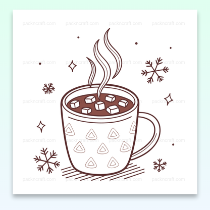Illustration de chocolat chaud hivernal pour projets DIY et papeterie