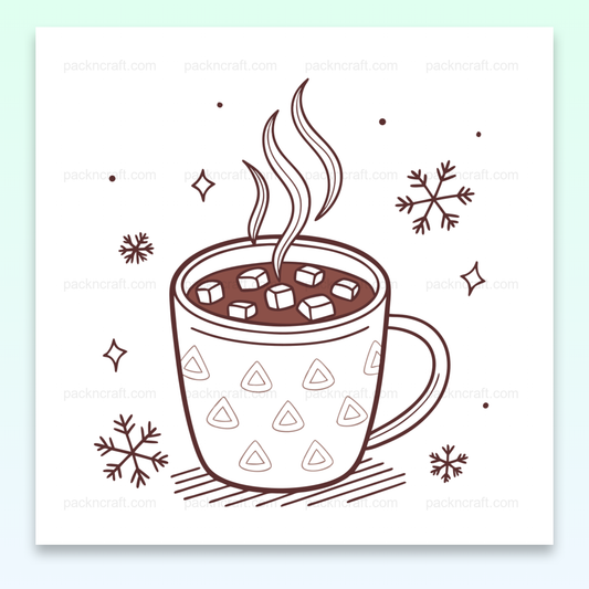 Illustration de chocolat chaud hivernal pour projets DIY et papeterie