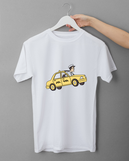 Chauffeur de Taxi Souriant | SVG Rétro | Aventures Urbaines