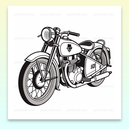 Illustration vintage de moto rétro en SVG pour projets créatifs
