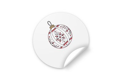 Sticker avec motif décoratif festif représentant une ornementation de Noël 골드