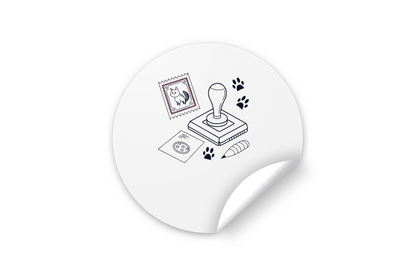 Sticker minimaliste avec icône numérique et créativité scolaire