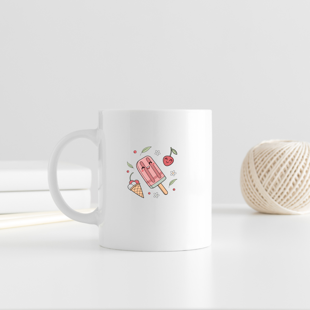 Mug présentant une sucette amusante style doodle parfaite pour les vacances