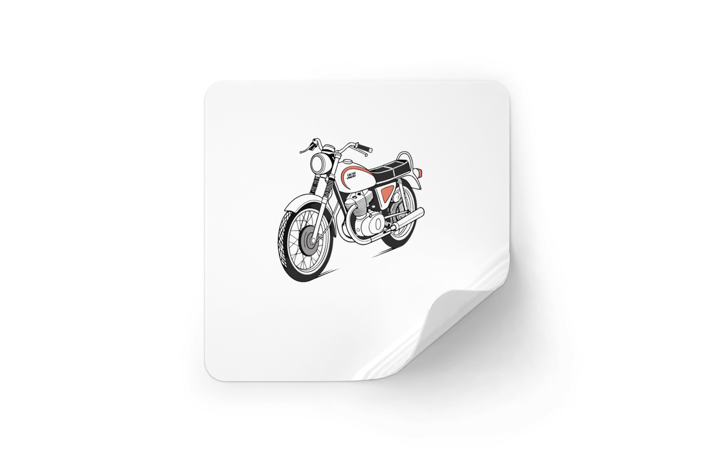 Sticker imprimable de la Suzuki T500 Titan, parfait pour la papeterie.