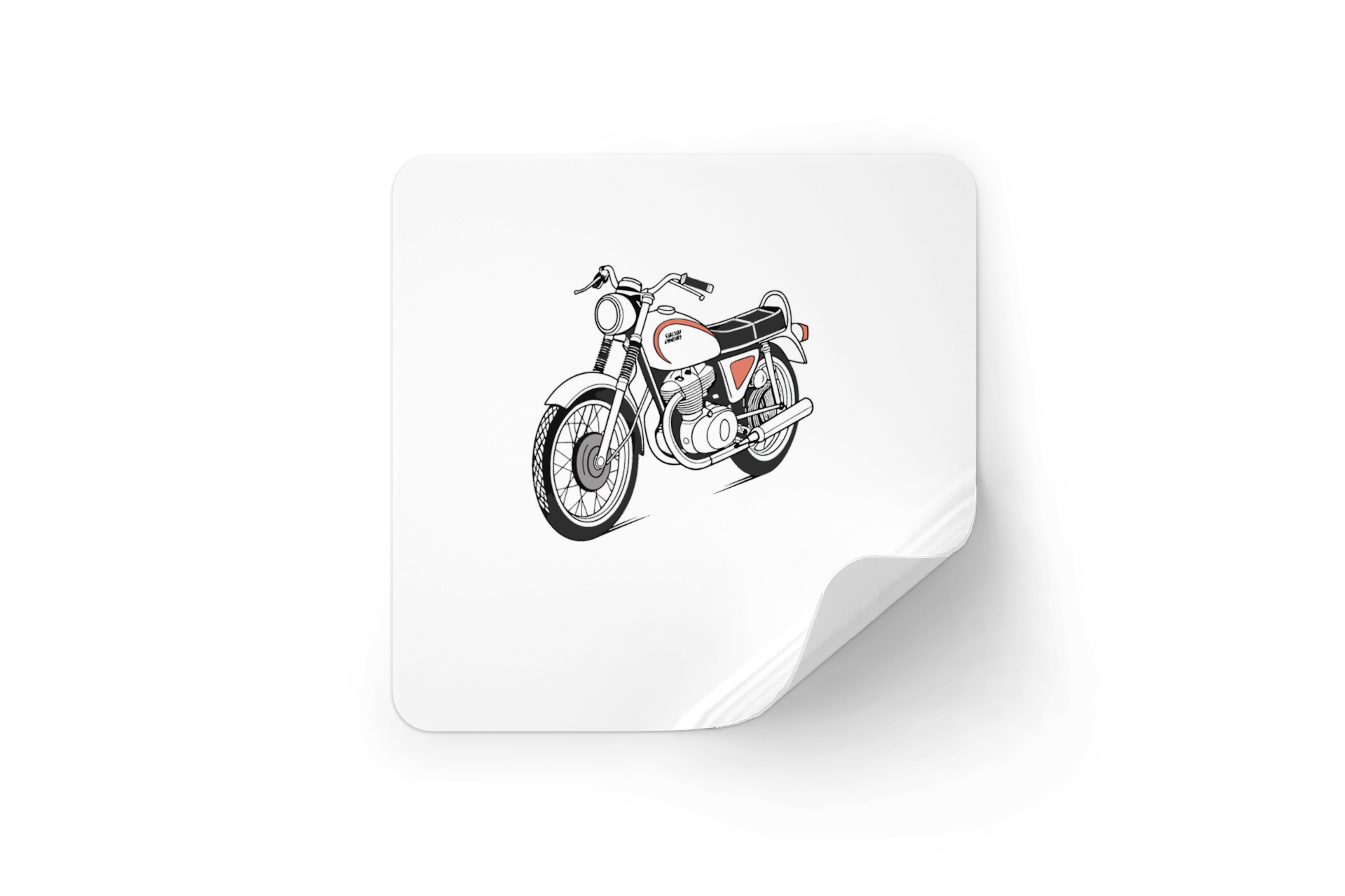 Sticker imprimable de la Suzuki T500 Titan, parfait pour la papeterie.