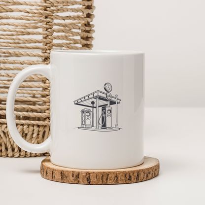 Design rétro sur tasse, ajoutez une touche rétro à vos moments café.