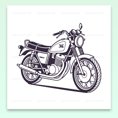 Illustration vintage de Kawasaki Z1 900 1972 en ligne claire et rétro.