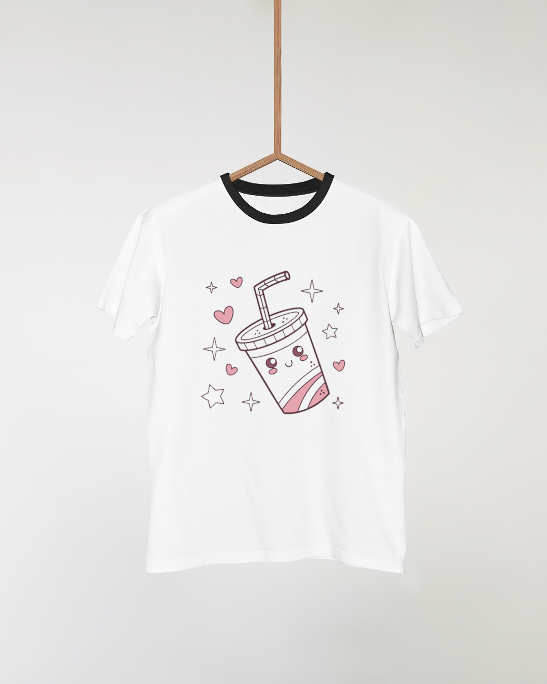 T-shirt avec gobelet soda kawaii, ajout fun et original à votre garde-robe
