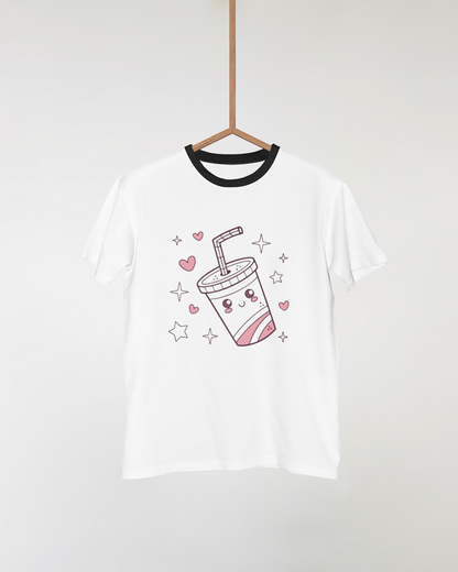 T-shirt avec gobelet soda kawaii, ajout fun et original à votre garde-robe