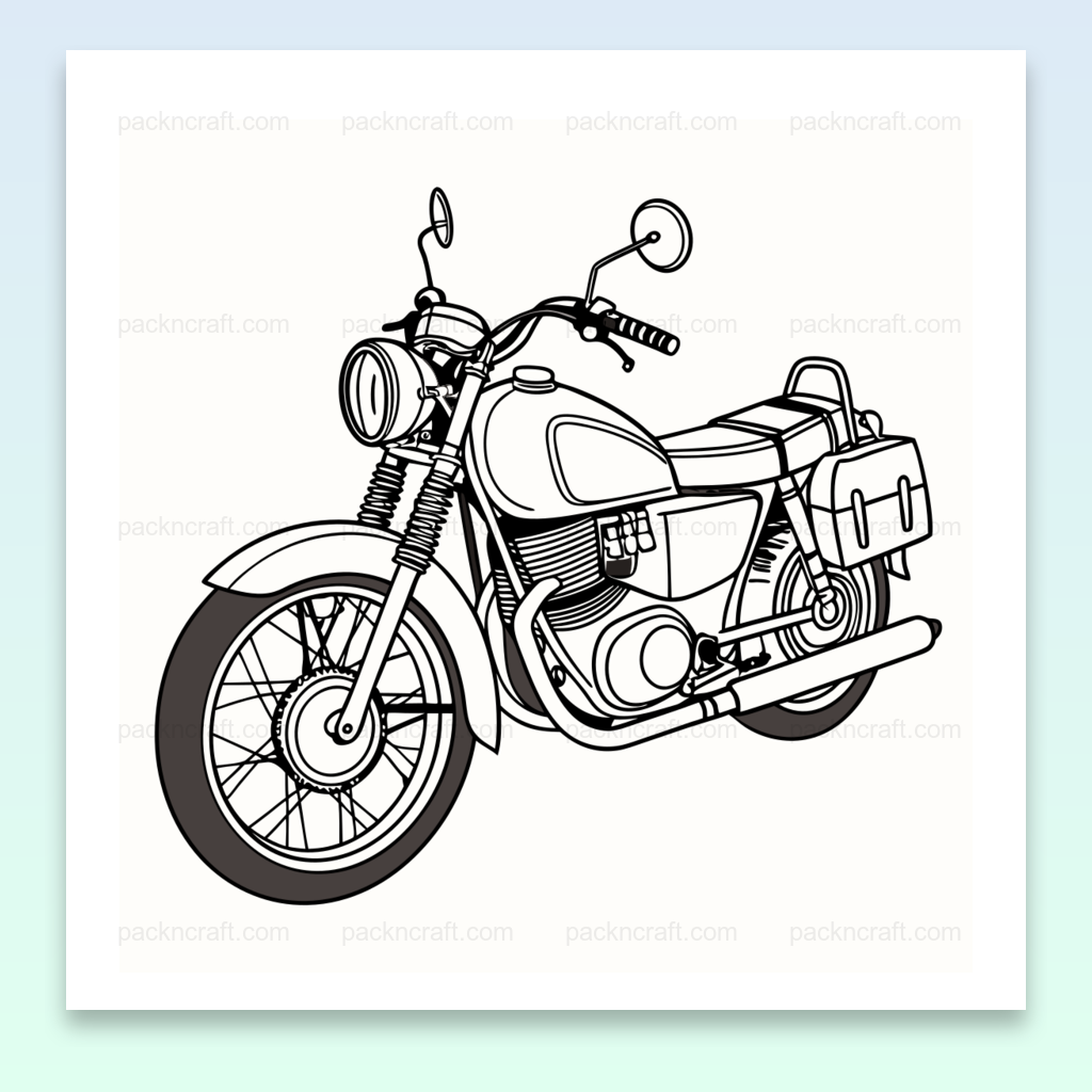 Illustration vectorielle de moto vintage des années 70, idéale pour stickers.