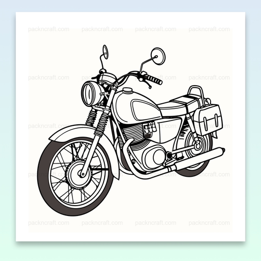 Illustration vectorielle de moto vintage des années 70, idéale pour stickers.