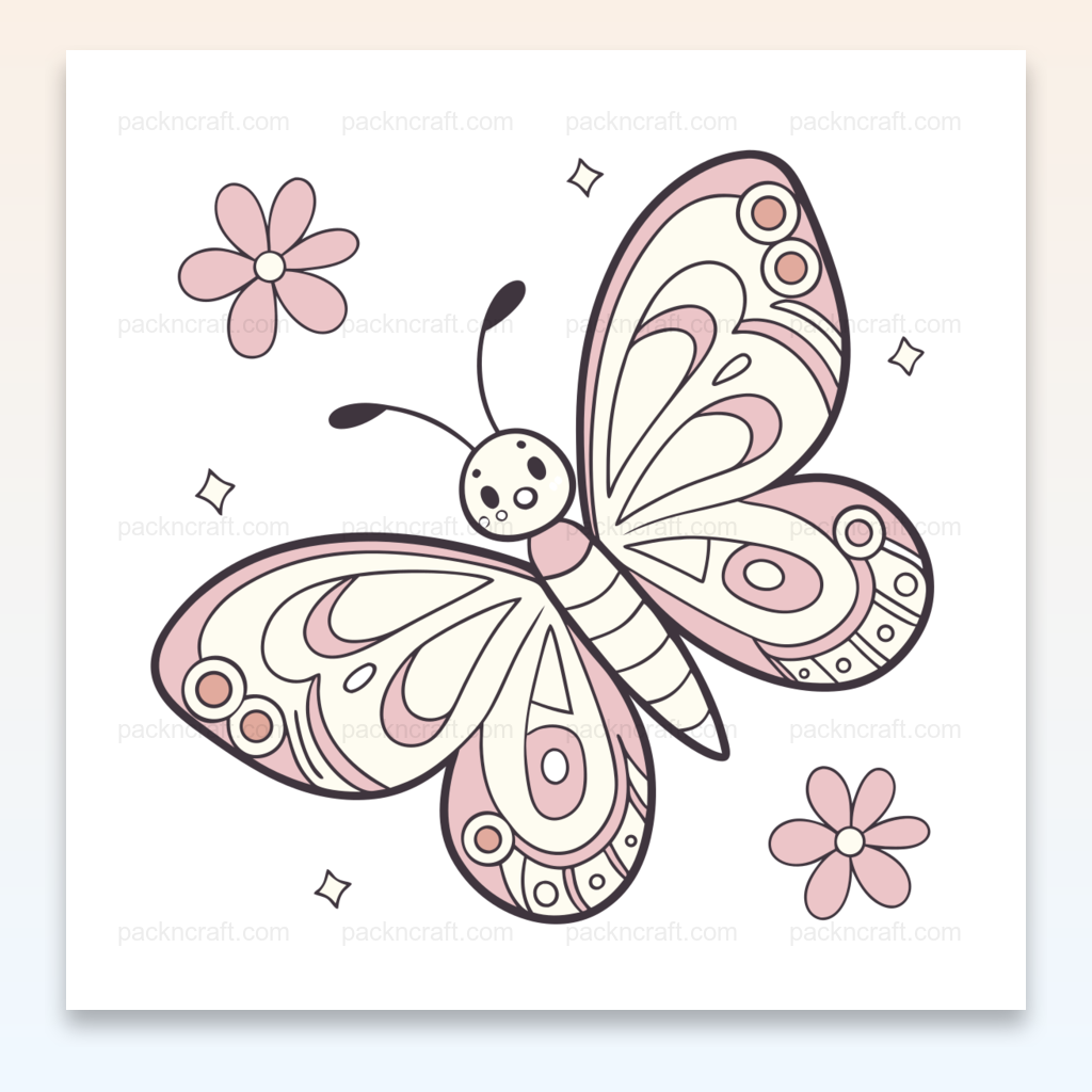 Illustration vectorielle de papillon pastel en vol pour décorations et projets DIY