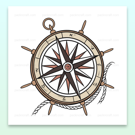 Illustration classique de rose des vents pour projets DIY et déco nautique