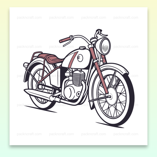 Illustration vintage d'une moto Gilera Saturno des années 1940.