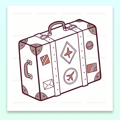 Illustration vectorielle de valise d'aventure pour projets créatifs et DIY