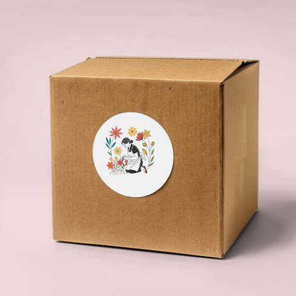 Fleuriste Soigneuse | Esquisse Vintage SVG | Jardin Bucolique