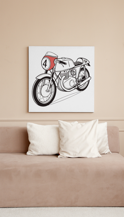 Cadre déco avec design vectoriel vintage MV Agusta 500GP